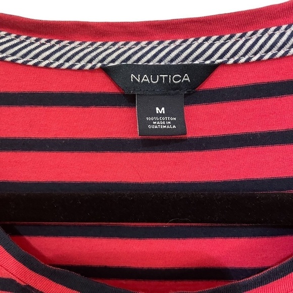 Nautica Striped Crew Neck T-Shirt - Size M - Picture 2 of 6